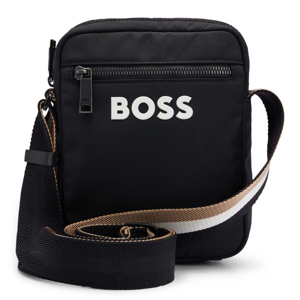 BOSS Herren Umhängetasche - Catch 3.0 Zip, Crossbody Bag, 20,5x16x5,5cm (HxBxT) Schwarz