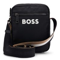 BOSS mens shoulder bag - CATCH 2.0, crossbody bag, 25x24x2cm (HxWxD) Black