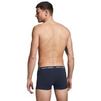 Jack & Jones Mens Boxer Shorts, 10 Pack - JACSOLID, Trunks, Cotton Stretch, Logo Unicolored Dark Blue 2XL (XX-Large)