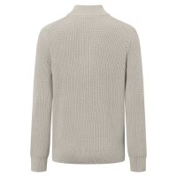 JOOP! JEANS Mens knitted pullover with troyer zip - Henrio, zip jacket, stand-up collar, zip fastening Light grey 3XL (XXX-Large)