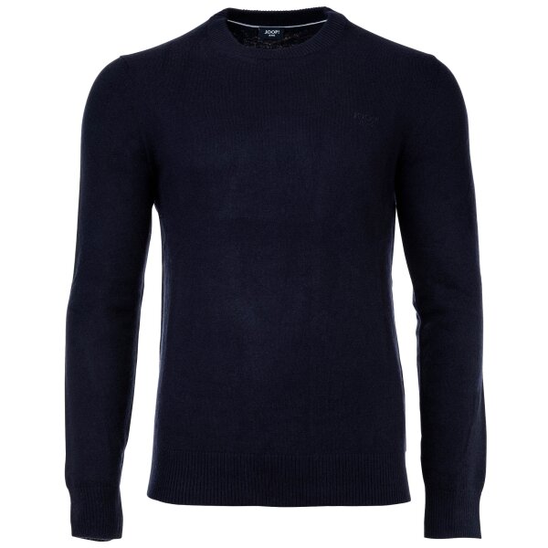 JOOP! JEANS Herren Strickpullover - Laurelo, Wolle, Rundhals, Bündchen, einfarbig Dunkeblau 2XL
