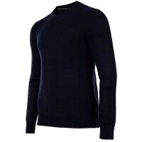 JOOP! JEANS Herren Strickpullover - Laurelo, Wolle, Rundhals, Bündchen, einfarbig Dunkeblau 2XL