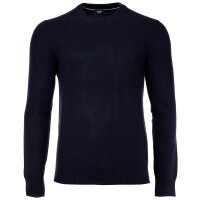 JOOP! JEANS Mens knitted jumper - Laurelo, wool, round neck, cuffs, single-coloured Dark blue 2XL (XX-Large)