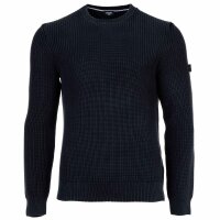 JOOP! JEANS Mens knitted jumper - Haro, round neck, single-coloured Dark blue 3XL (XXX-Large)
