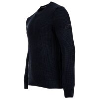 JOOP! JEANS Herren Strickpullover - Haro, Rundhals, einfarbig Dunkeblau S