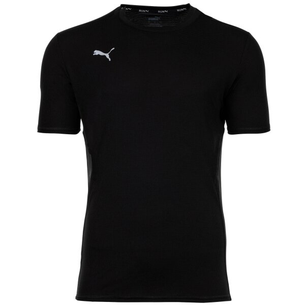 PUMA mens T-shirt - Finisher Tee, functional shirt, dryCELL, round neck, short sleeve, uni Black S (Small)