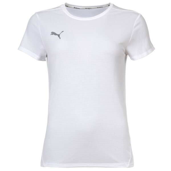 PUMA Damen T-Shirt - Finisher Tee, Funktionsshirt, dryCELL, Rundhals, Kurzarm, uni Weiß 2XL