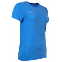 PUMA Damen T-Shirt - Finisher Tee, Funktionsshirt, dryCELL, Rundhals, Kurzarm, uni Blau XS