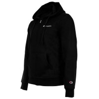 Champion Herren Sweatjacke - Hooded Full Zip Sweatshirt, Reißverschluss, Kapuze Schwarz M