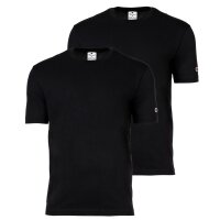 Champion Herren T-Shirt, 2er Pack - 2Pack Crew-Neck, Kurzarm, Rundhals, Baumwolle, einfarbig Schwarz M