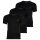 HUGO Herren T-Shirt, 3er Pack - Rundhals, kurzarm, Logo, Baumwolle, uni Schwarz (991) XL