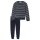 SCHIESSER mens pajamas, long - casual nightwear, single jersey, cotton, round neck Dark blue XL (X-Large)