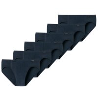SCHIESSER Herren Slip 6er Pack - Supermini, Rio-Slip, Essentials, Cotton Stretch Dunkelblau M