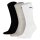 PUMA Unisex Sports Socks, 3 Pairs - Tennis Socks, Crew Socks, plain Black/White/Grey 43-46