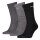 PUMA Unisex Sports Socks, 3 Pairs - Tennis Socks, Crew Socks, plain Dark grey/grey/light grey 39-42