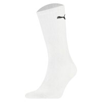 PUMA Unisex Sports Socks, 3 Pairs - Tennis Socks, Crew Socks, plain White 43-46