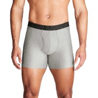 UNDER ARMOUR Herren Boxershorts, 3er Pack - Performance Tech Boxer Briefs Solid 6 in, Stretch, einfarbig Schwarz/Grau M