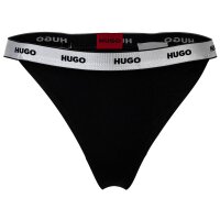 HUGO Damen String, 5er Pack - Fivepack String Gift, Cotton Stretch, Logo, uni Schwarz/Rot S