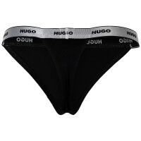 HUGO womens thong, pack of 5 - RAINBOW FIVE PACK, cotton stretch, logo, uni Black/Red S (Small)