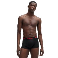 HUGO Mens boxer shorts, 3-pack - Lyocell, Trunk Triplet Nebula, Logo, Stretch Black S (Small)