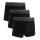 UNDER ARMOUR Mens Boxer Shorts, 3-Pack - Performance Cotton Trunks - Solid 3 in, Stretch, Cotton Blend Black M (Medium)