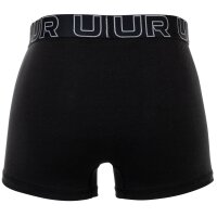 UNDER ARMOUR Herren Boxershorts, 3er Pack - Performance Cotton Trunks - Solid 3 in, Stretch, Baumwollmischung Schwarz S