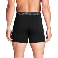 UNDER ARMOUR Herren Boxershorts, 3er Pack - Performance Cotton Boxer Briefs - Solid 6 in, Stretch, Baumwollmischung Schwarz XL