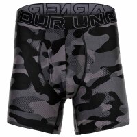 UNDER ARMOUR Mens Boxer Shorts, 3-Pack - Performance Tech Boxer Briefs - Novelty 6 in, Camouflage, Stretch Black/Grey M (Medium)