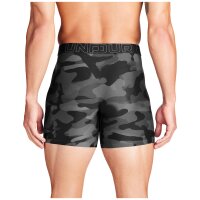 UNDER ARMOUR Mens Boxer Shorts, 3-Pack - Performance Tech Boxer Briefs - Novelty 6 in, Camouflage, Stretch Black/Grey 2XL (XX-Large)