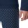 SCHIESSER Herren Schlafanzug, lang - Casual Essentials, Baumwolle, V-Ausschnitt Dunkelblau 4XL