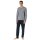 SCHIESSER Herren Schlafanzug, lang - Casual Essentials, Baumwolle, Knopfleiste Dunkelblau/Grau S