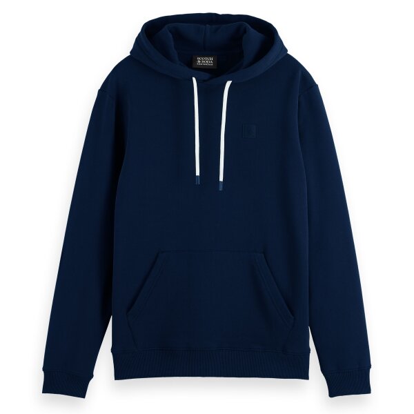 SCOTCH&SODA Herren Hoodie - Core, Logo Sweatshirt, Kapuze, einfarbig, Baumwolle Dunkelblau S