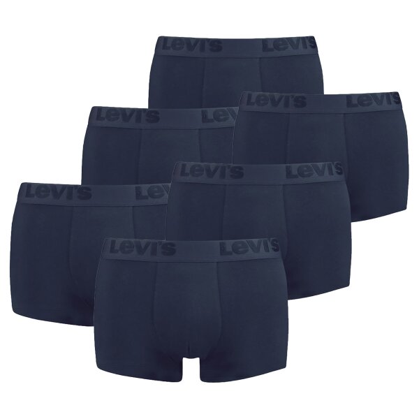 Levis Herren Trunks - Premium Trunk, Cotton Stretch, 6er Pack Navy S