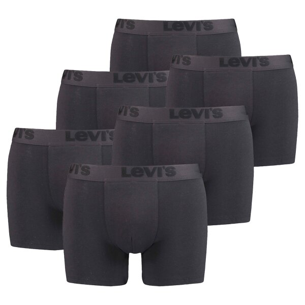 Levis Men Boxer - Premium Boxer, Cotton Stretch, Pack of 6 Black S (Small)