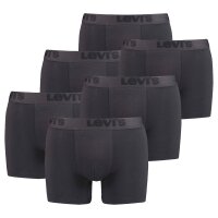 Levis Herren Boxer - Premium Boxer, Cotton Stretch, 6er Pack Schwarz S