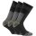 Rohner Basic Unisex Arbeitssocken, 3er Pack - Power Worker, Polsterung Schwarz/Grau 35-38