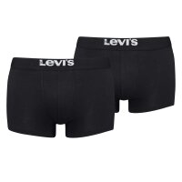 Levis Mens Solid Basic Trunk Organic, Pack of 4, Boxer Shorts, Logo Waistband Black M (Medium)