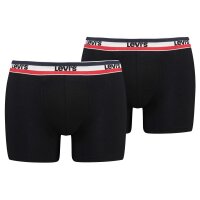 Levis Mens Sportswear Boxer Brief Organic, Pack of 4, Boxer Shorts, Logo Waistband Black M (Medium)