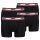 Levis Herren Boxershorts, 4er Pack - Sportswear Boxer Brief Organic, Logobund Schwarz M