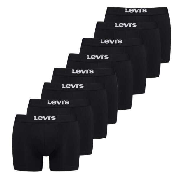 Levis Mens Boxer Shorts, 8-pack - Solid Basic Boxer Brief ECOM, Organic Black L (Large)