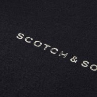 SCOTCH&SODA Herren Sweatshirt - Core, Logo Front Chest Sweat, Pullover, einfarbig Schwarz S
