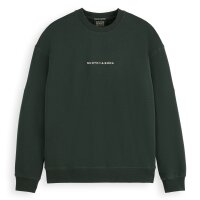 SCOTCH&SODA Mens Sweatshirt - Core, Logo Front Chest Sweat, Oullover, single-coloured Dark green S (Small)