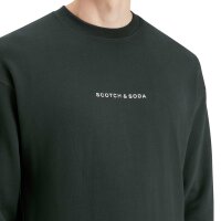 SCOTCH&SODA Mens Sweatshirt - Core, Logo Front Chest Sweat, Oullover, single-coloured Dark green S (Small)