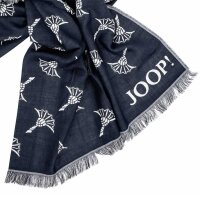 JOOP! Herren Schal mit Modal und Wolle - Feris, Webschal, Cornflower, 180x40cm Blau