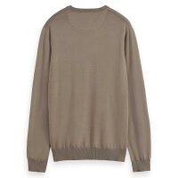 SCOTCH&SODA mens jumper - Essential Viscose Sweater, viscose jumper, single-coloured Light brown 2XL (XX-Large)