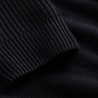 JOOP! Herren Strickpullover mit Troyer-Zip - Thom, Feinstrick mit Struktur, Woll-Mix Blau L