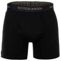 SCOTCH&SODA Herren Boxershorts, 3er Pack - Solid Cotton Stretch Schwarz XL