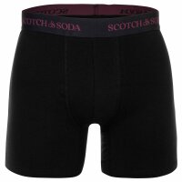 SCOTCH&SODA Mens boxer shorts, 3-pack - Solid Cotton Stretch Black XL (X-Large)