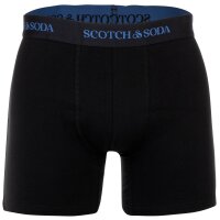 SCOTCH&SODA Mens boxer shorts, 3-pack - Solid Cotton Stretch Black XL (X-Large)