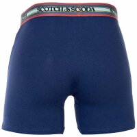 SCOTCH&SODA Herren Boxershorts, 3er Pack - Solid Cotton Stretch Schwarz/Grün S